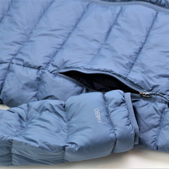 New Eddie Bauer Men's Packable Down Jacket Size XXL Water Repellent Lite Blue - Picture 5 of 12